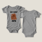 Capybara Baby Bodysuit (Ontwerp Voorkant & Achterkant)