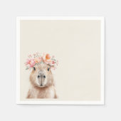 Capybara Baby Shower • Boho style Napkin Servet (Voorkant)