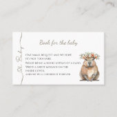Capybara Baby Shower • Book for Baby Visitekaartje (Voorkant)