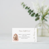 Capybara Baby Shower • Diaper Raffle Card Visitekaartje (Staand voorkant)