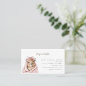 Capybara Baby Shower • Diaper Raffle Card Visitekaartje (Staand voorkant)