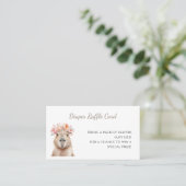 Capybara Baby Shower • Diaper Raffle Card Visitekaartje (Staand voorkant)