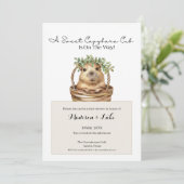 Capybara Baby Shower • Eucalyptus Design Kaart (Staand voorkant)