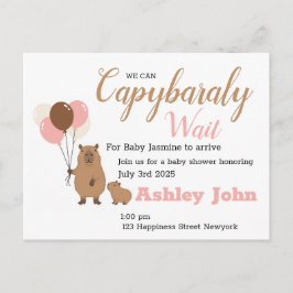 Capybara Baby Shower Honoring Invitation | card Briefkaart