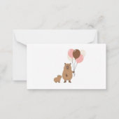 Capybara Baby Shower Honoring Invitation | card Notitiekaartje (Achterkant)