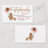 Capybara Baby Shower Honoring Invitation | card Notitiekaartje (Voorkant / Achterkant)