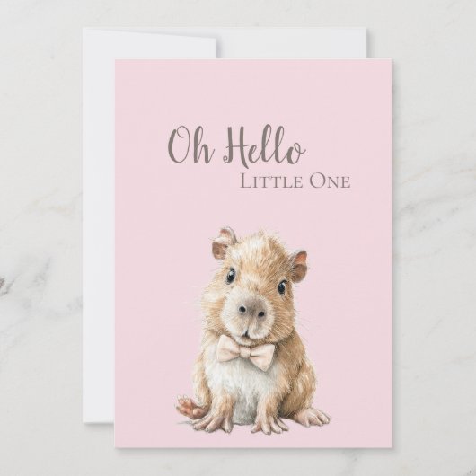 Capybara Baby Shower Invitation (Voorkant)