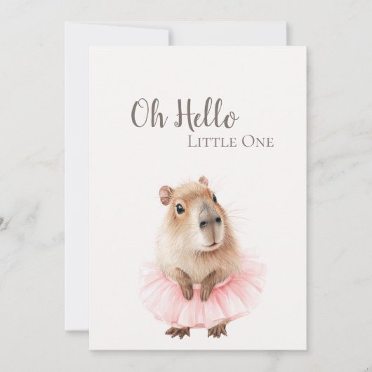 Capybara Baby Shower Invitation (Voorkant)