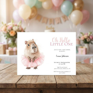Capybara Baby Shower Invitation