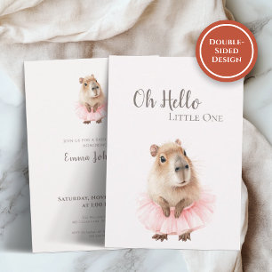 Capybara Baby Shower Invitation