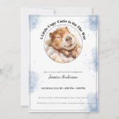 Capybara Baby Shower Invitation • A Little Cutie Save The Date (Voorkant)