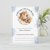Capybara Baby Shower Invitation • A Little Cutie Save The Date (Staand voorkant)