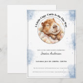 Capybara Baby Shower Invitation • A Little Cutie Save The Date (Voorkant / Achterkant)