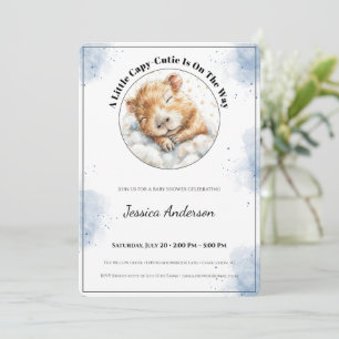 Capybara Baby Shower Invitation • A Little Cutie Save The Date