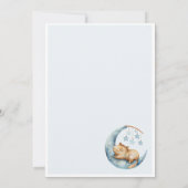 Capybara Baby Shower Invitation Cozy Moon Cub Kaart (Achterkant)