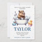 Capybara Baby shower Invitation Kaart (Voorkant)