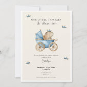 Capybara Baby Shower Invitation Little Prince Kaart (Voorkant)