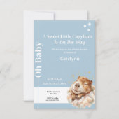 Capybara Baby Shower Invitation • Oh Baby Kaart (Voorkant)