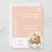 Capybara Baby Shower Invitation • Oh Baby Save The Date (Voorkant)