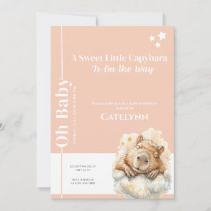 Capybara Baby Shower Invitation • Oh Baby Save The Date