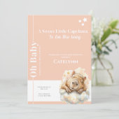 Capybara Baby Shower Invitation • Oh Baby Save The Date (Staand voorkant)