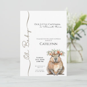 Capybara Baby Shower Invitation • Oh Baby Save The Date