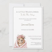 Capybara Baby Shower • Little Wildflower Kaart (Voorkant)