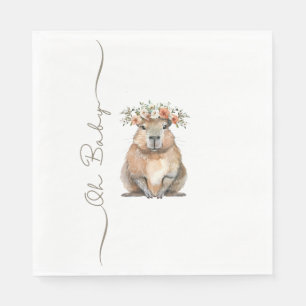 Capybara Baby Shower • Oh Baby Wildflower Servet