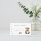 Capybara Baby Shower • Registry Card Visitekaartje (Staand voorkant)