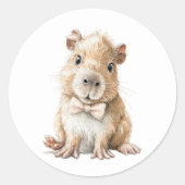 Capybara Baby Shower  Ronde Sticker (Voorkant)