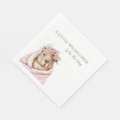 Capybara Baby Shower • Wildflower Napkin Servet (Hoek)