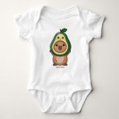 Capybara Baby T-shirt Baby Bodysuit (Voorkant)