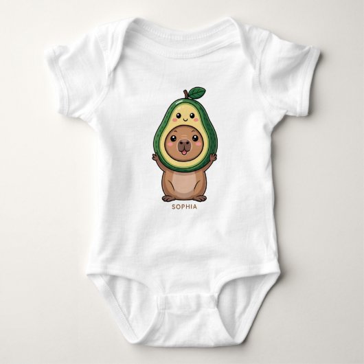 Capybara Baby T-shirt Baby Bodysuit (Voorkant)