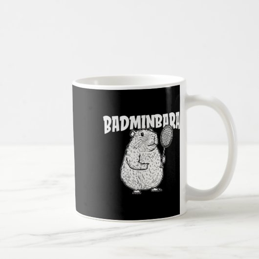Capybara Badminton Shuttle - speler racket badminb Koffiemok (Rechts)