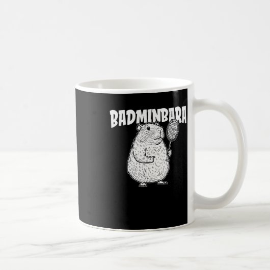 Capybara Badminton Shuttle - speler racket badminb Koffiemok (Rechts)