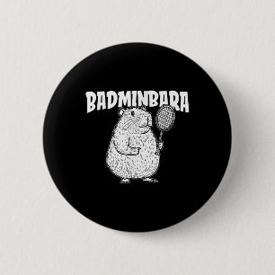 Capybara Badminton Shuttle - speler racket badminb Ronde Button 5,7 Cm
