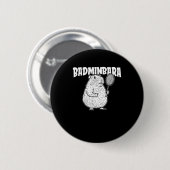 Capybara Badminton Shuttle - speler racket badminb Ronde Button 5,7 Cm (Voorkant /achterkant)