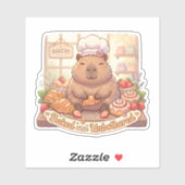 Capybara Bakkerij Stickers – Schattige Kawaii Capy (Vel)