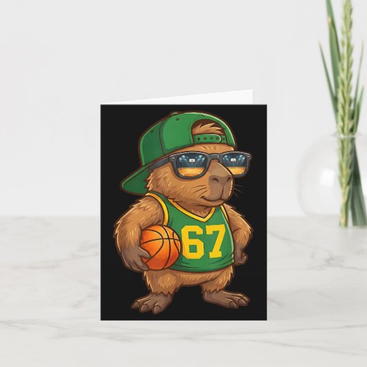 Capybara Basketbal 67 Gen Alpha Slang Srts Mannen Kaart (Voorkant)