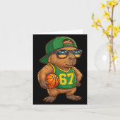 Capybara Basketbal 67 Gen Alpha Slang Srts Mannen Kaart (Gele Bloem)