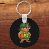 Capybara Basketbal 67 Gen Alpha Slang Srts Mannen Sleutelhanger (Voorkant)