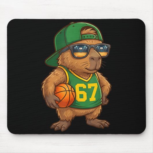 Capybara Basketball 67 Gen Alpha Slang Srts Men Bo Muismat (Voorkant)