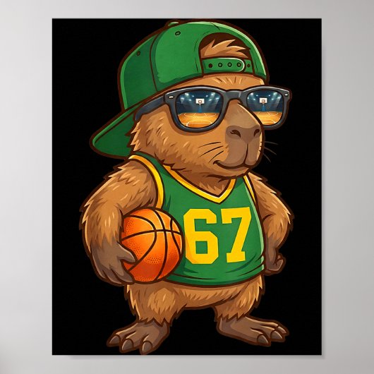 Capybara Basketball 67 Gen Alpha Slang Srts Men Bo Poster (Voorkant)