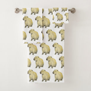 Capybara Bath Towel Set Bad Handdoek