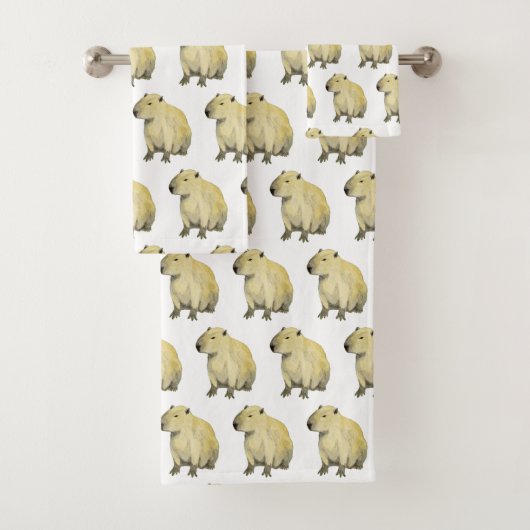 Capybara Bath Towel Set Bad Handdoek (Insitu)