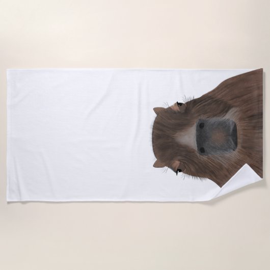 Capybara Beach Towel Strandlaken (Voorkant)