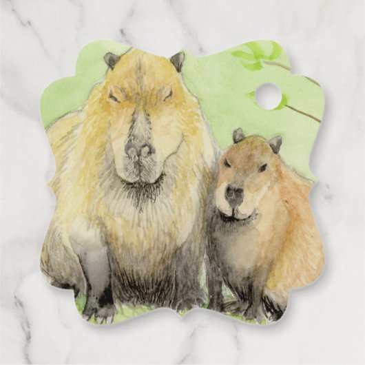 Capybara Bedankjes Labels (Achterkant)