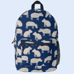 Capybara Bedrukte Rugzak<br><div class="desc">Een leuk capibara-patroon voor dierenvrienden. Originele kunst van Nic Squirrell.</div>