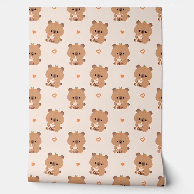 Capybara Behang (Afrollen)