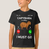 Capybara belt dat ik moet gaan t-shirt (Voorkant)
